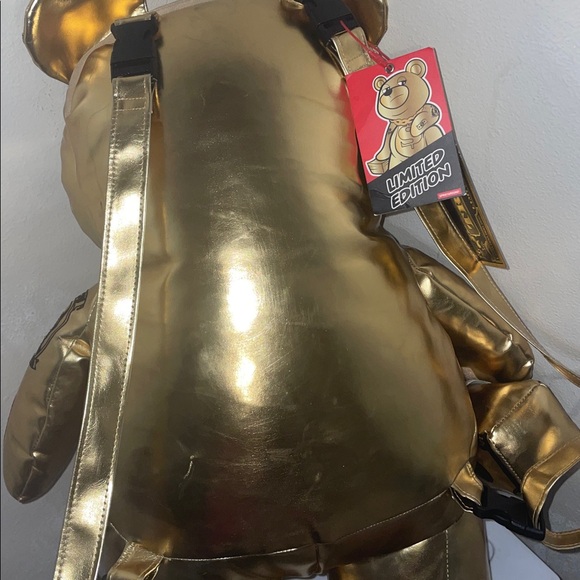 Spray ground Gold Bear limited edition Backpack - Picture 10 of 13